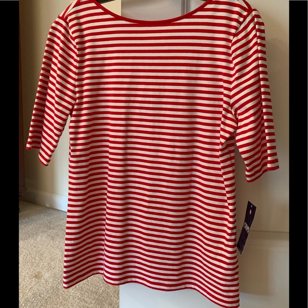 NWT CHAPS Short Sleeve Top